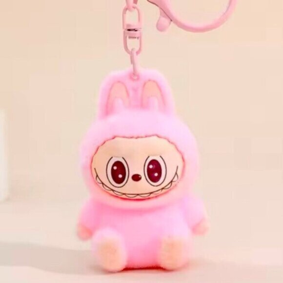 New Popular Hot! mini Pink Cotton Candy Labubu Baby keychain dangeler figure - Picture 1 of 3